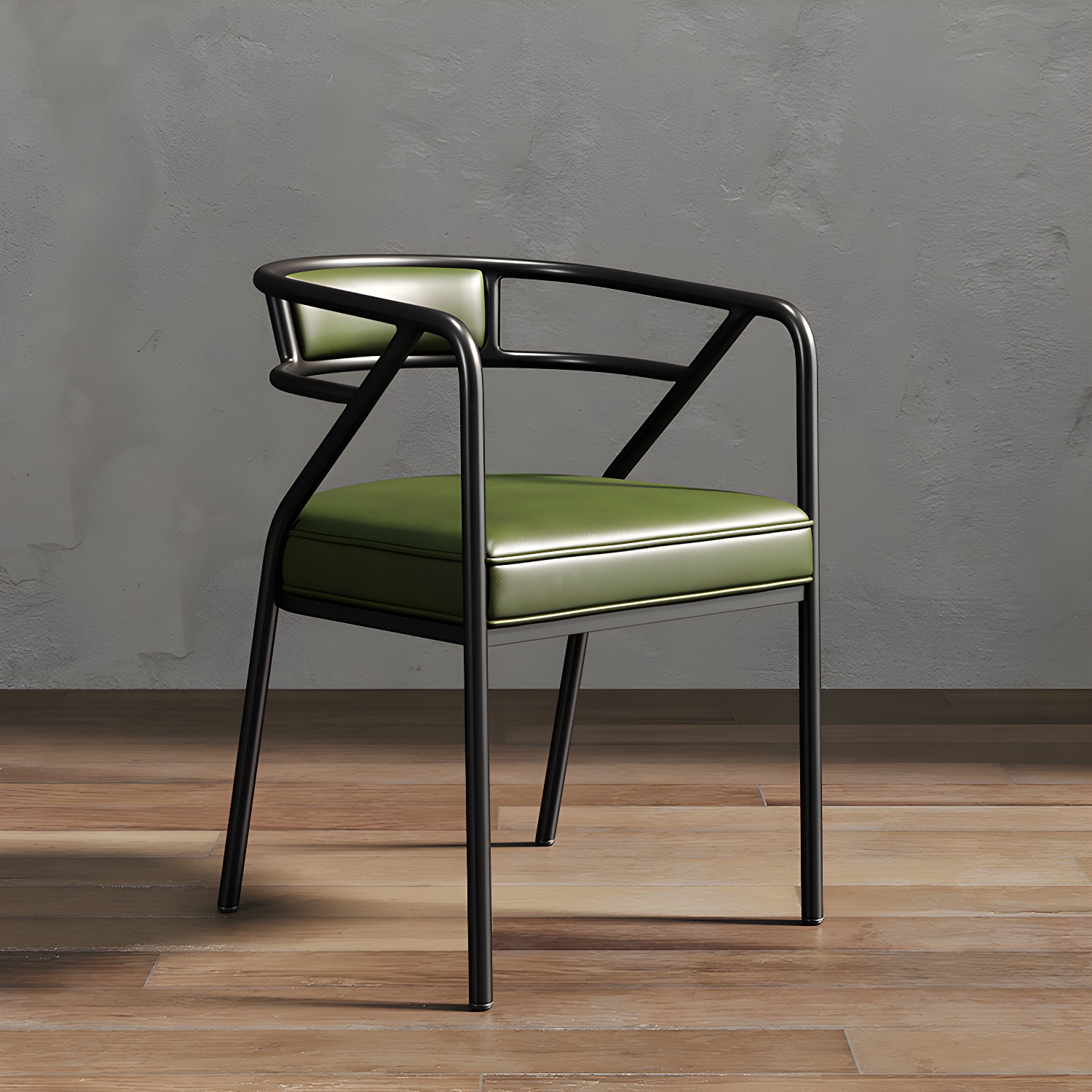 Glam Dining Chair Open Back Upholstered Dining Side Chair with Metal Legs - image 14