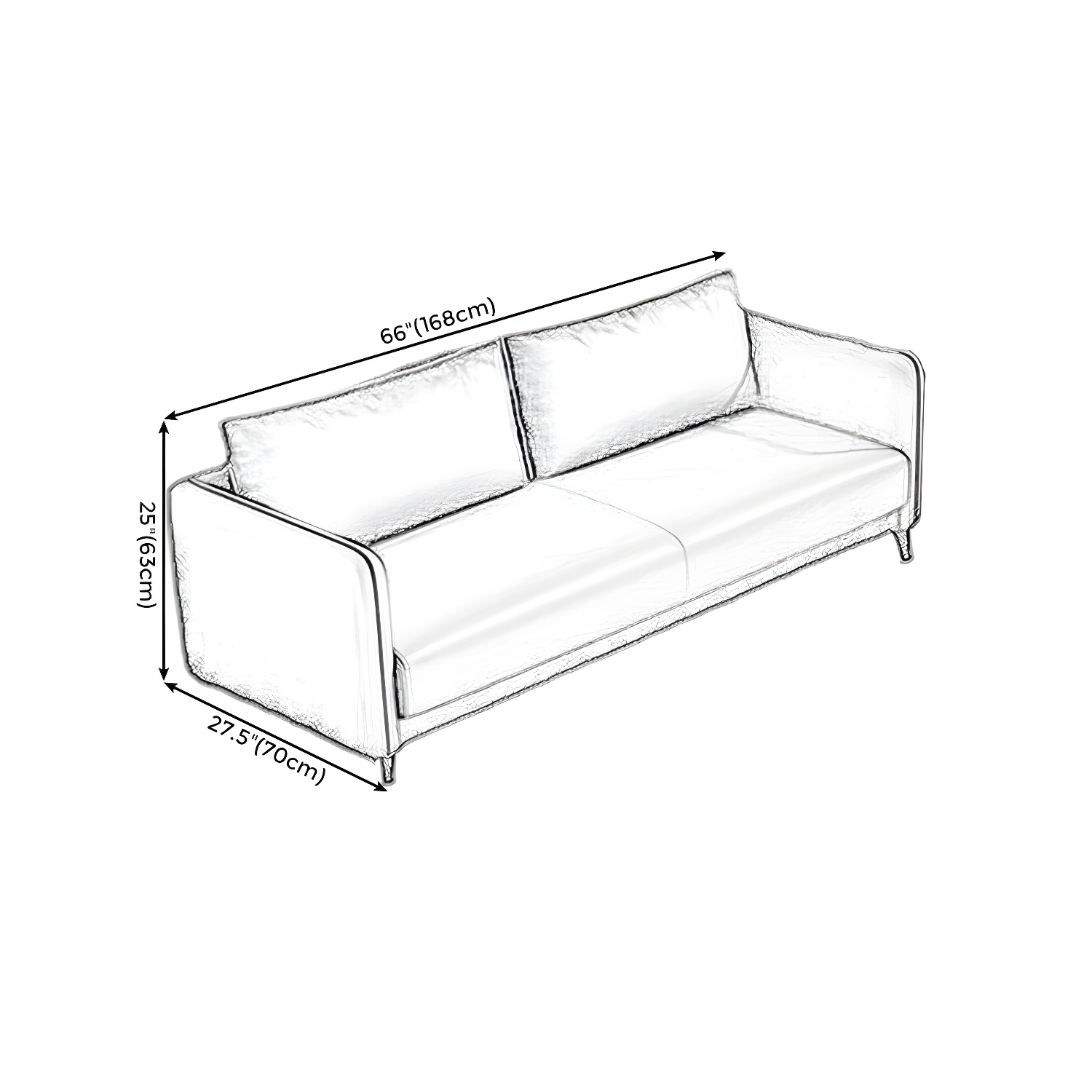 Standard Square Arm Leather Stain Resistant Sofa Couch with Pillows - image 18