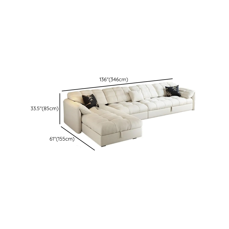 L-Shape/Straight White Sofa/Sofa Recliner with Under-seat Storage and Left/Horizontal Orientation - image 13