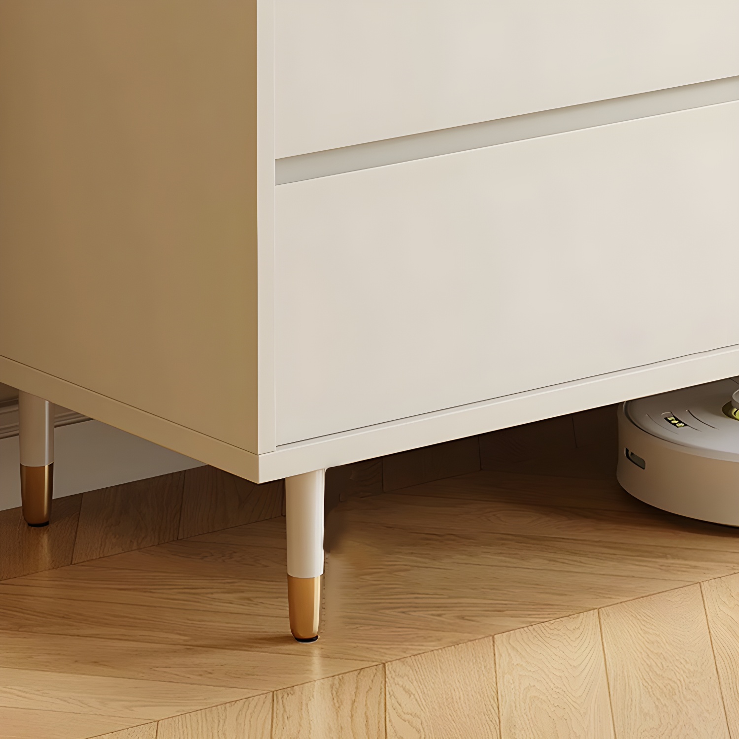 Modern White Wood Dressers with Soft-Close Drawers , Shelves Not Included - image 9