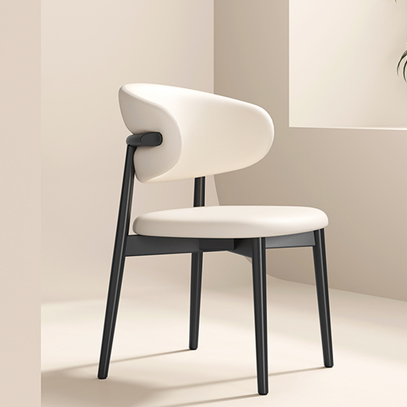 Simplistic Dinette Upholstered Armless Chair with Steel Legs, Low Back, and Foot Pads - image 7