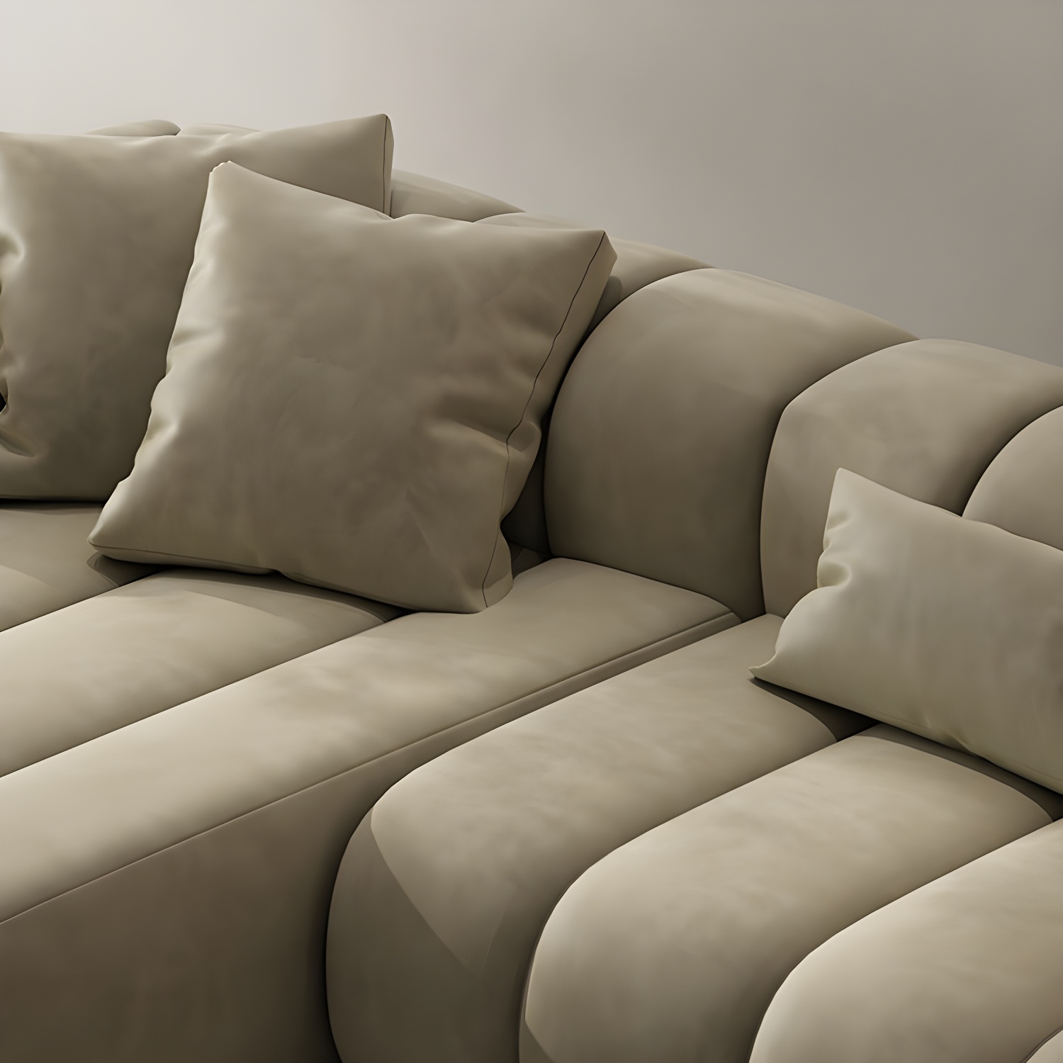 Scandinavian Green Sofa with Tuxedo Arm and Sewn Pillow Back - image 11