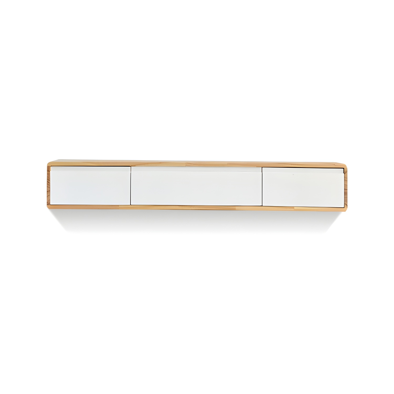 Wall-mounted TV Console Solid Wood TV Media Console with Drawers - image 3