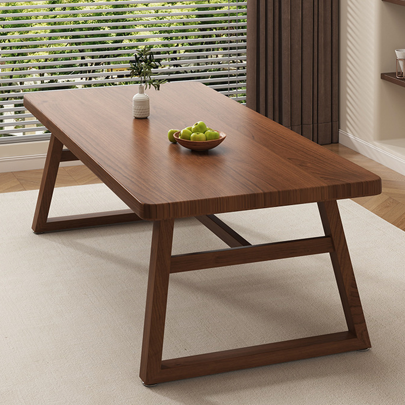Rectangle Manufactured Wood Dining Table Set for 6/4 People with Padded Chairs, Back Support, and Brown Top - image 6