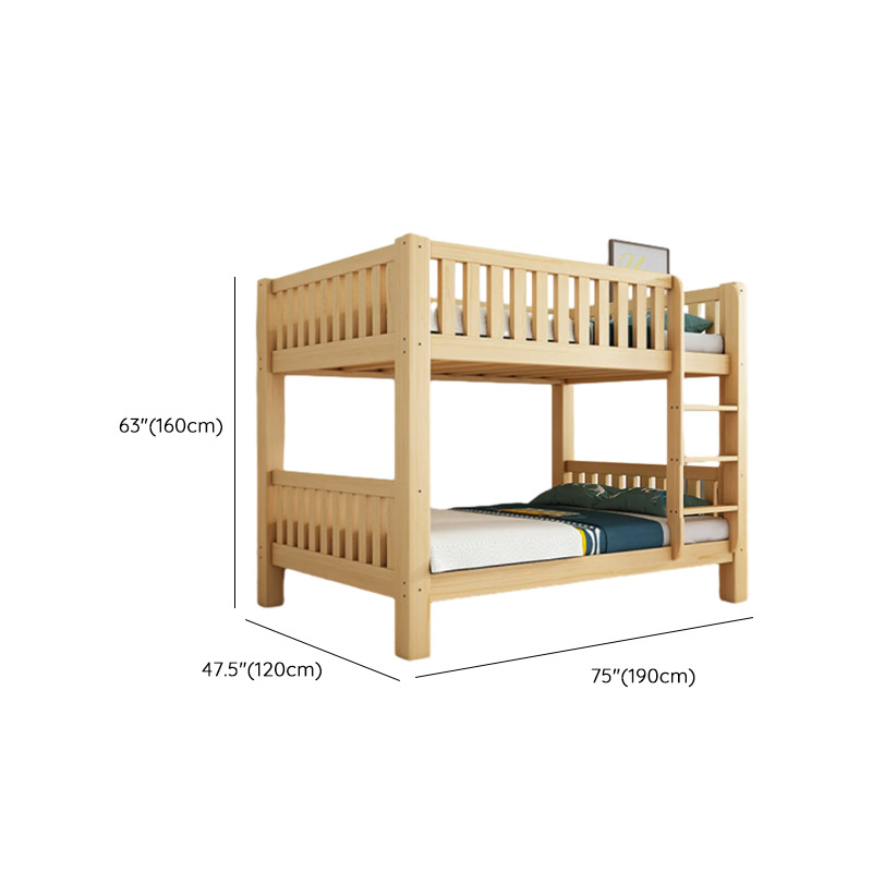 Timber Wood Color Bunk Bed with 2 Storage Boxes, Safety Guardrail & Compartment Bedroom - image 17