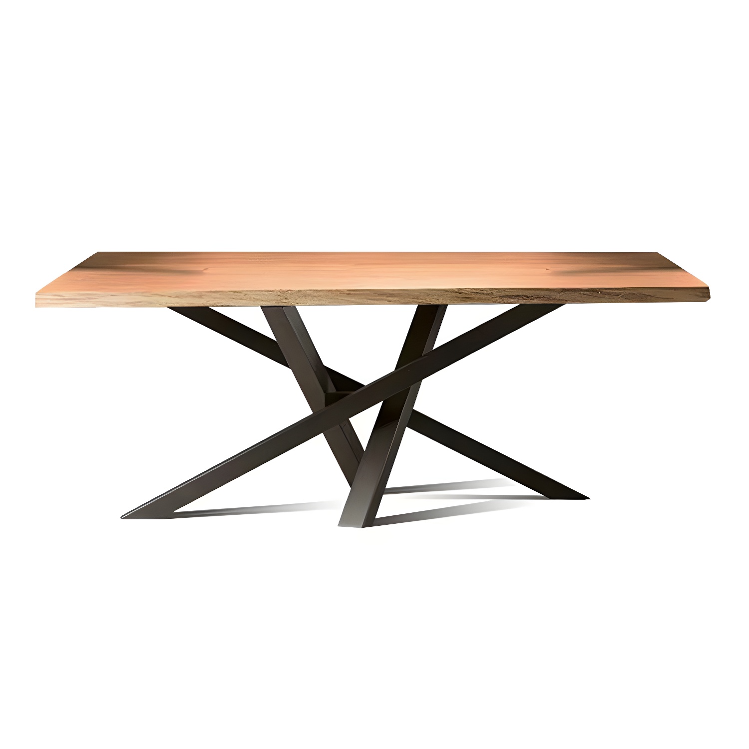 Rectangle 4 Legs Industrial Table Solid Wood Fixed Table for Restaurant - image 8