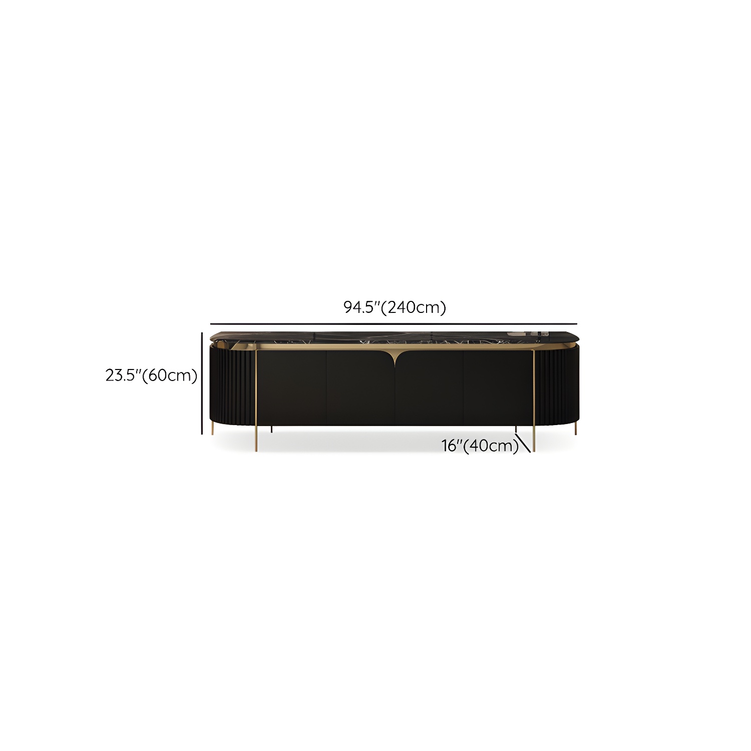 Marble TV Media Console Contemporary TV Console for Living Room - image 18
