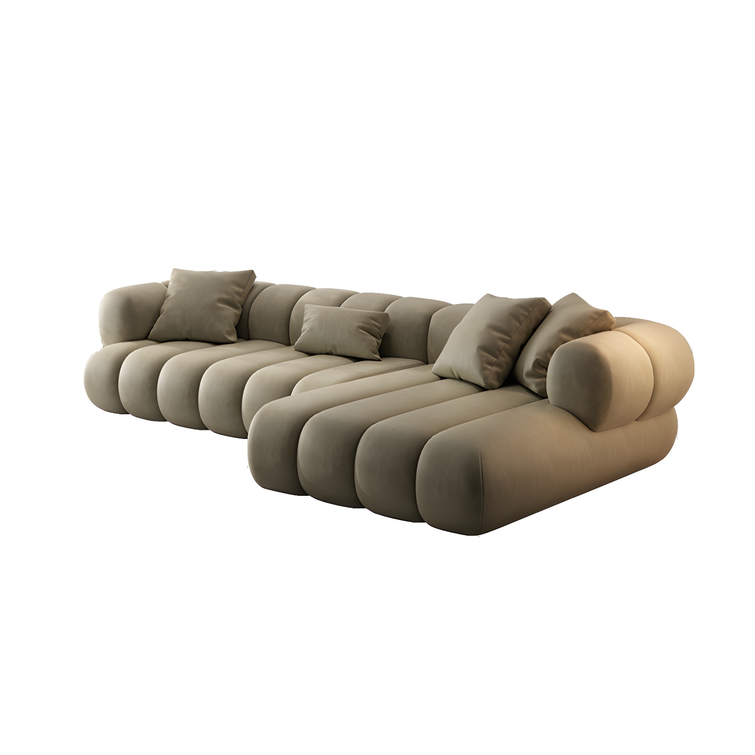 Scandinavian Green Sofa with Tuxedo Arm and Sewn Pillow Back - image 17