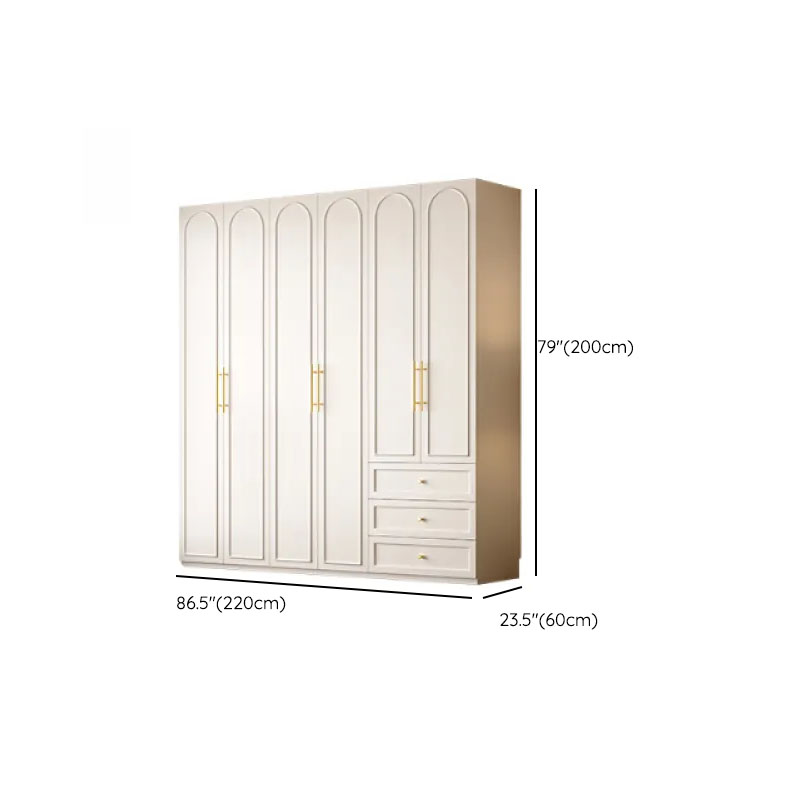 Chalk Modern Wooden Standalone Almirah with 3-Drawer/6-Drawer, Soft Close Door, and Interior Shelves - image 14