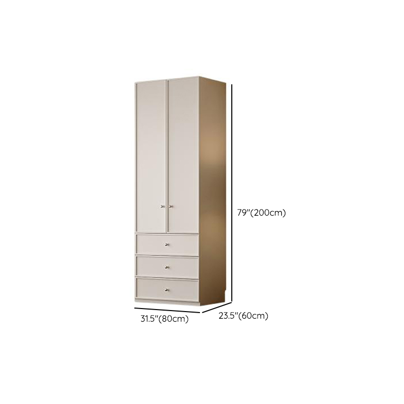 Chalk Modern Wooden Standalone Almirah with 3-Drawer/6-Drawer, Interior Shelves, and Hanging Rod - image 16