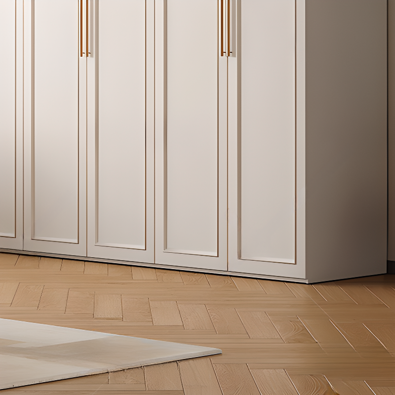 White Casual Wood Independent Armoire Cabinet with Compartments, Soft Close Door, and Interior Shelves - image 4