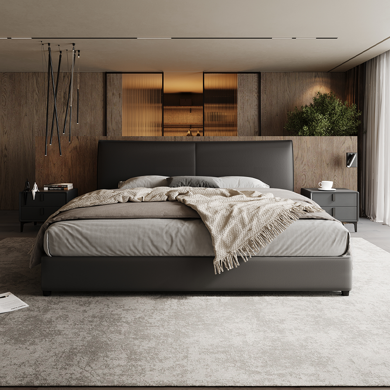 Solid Color Storage Bed/Platform Bed with Pine Wood Frame for Living Room