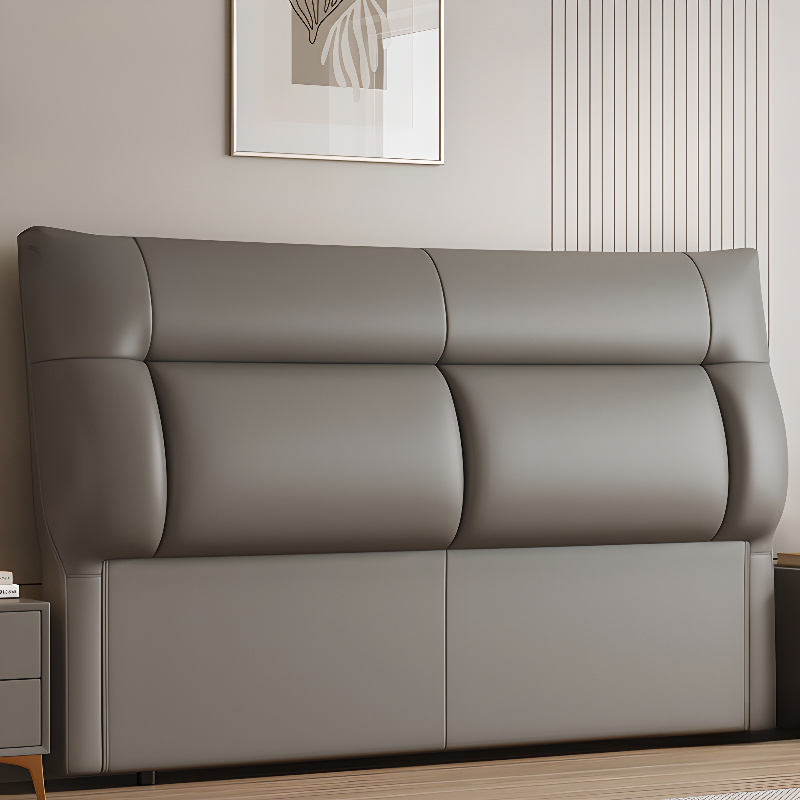 Trendy Panel Headboard in Natural Wood with No Distressing, Rectangle Shape for Queen/Full Bed, Featuring Sponge Upholstery and Standard Height - image 4