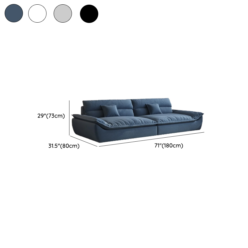 Modish Solid Color Stain Resistant Standard Sofa in Light Gray/Mocha/Off-White, 2-seater with 2 Pillows - image 18