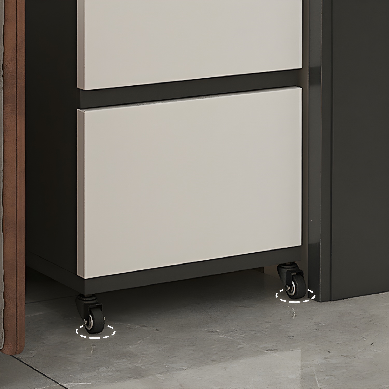 31" Wide Contemporary Corner 2 - Drawer Accent Chest with Shelves - image 12
