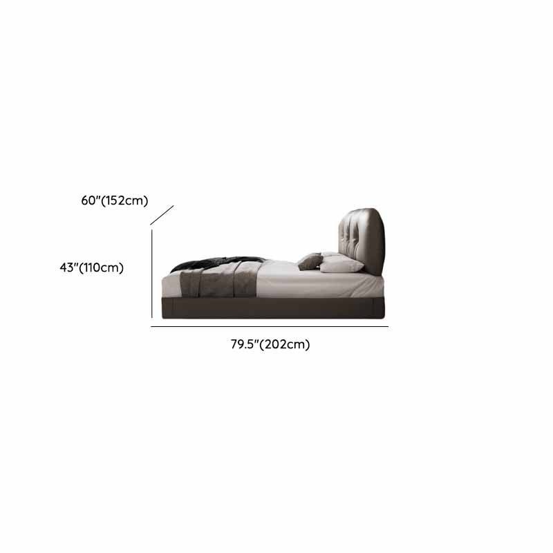Light Gray Solid Color Storage Included Panel Bed for Bedroom - image 12