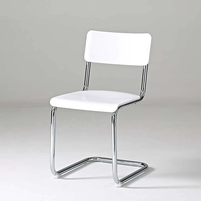 Modern Simple Style Ventilated Back Armless Chair with Metallic Alloy Legs - image 8