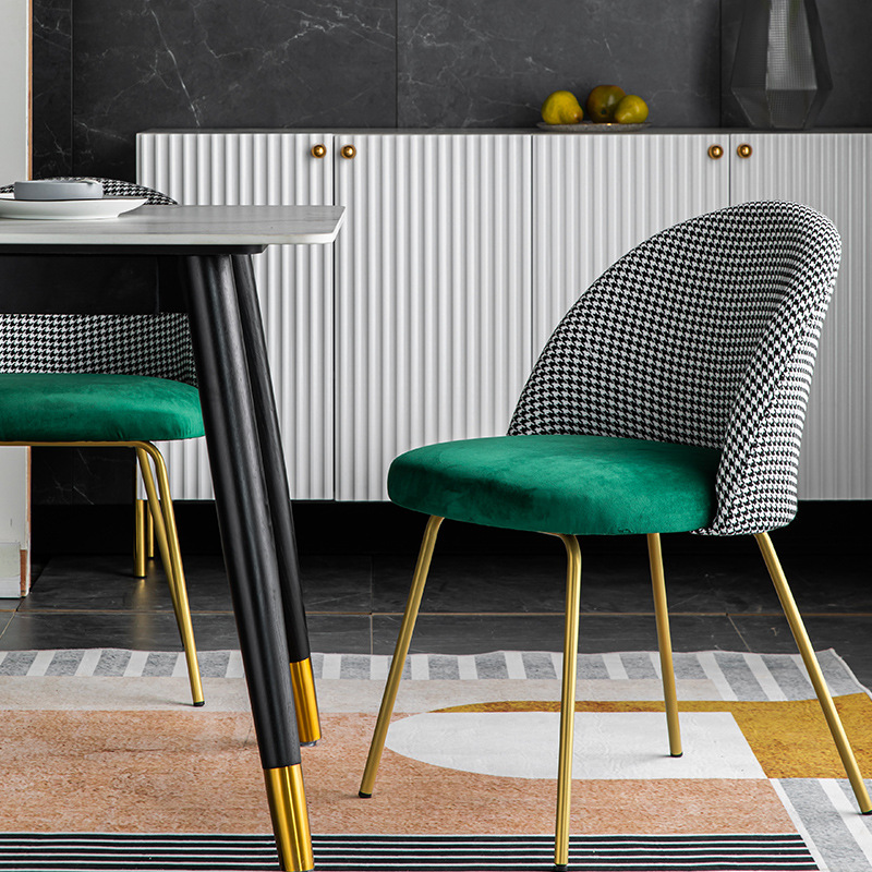 Unwavering Textile Upholstered Side Chair with Solid Back and Foot Pads for Dining Room in a Lavish Style - image 10