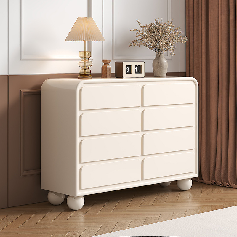 Minimalist Horizontal/Vertical Chalk Wood Bachelor Chest with Drawers