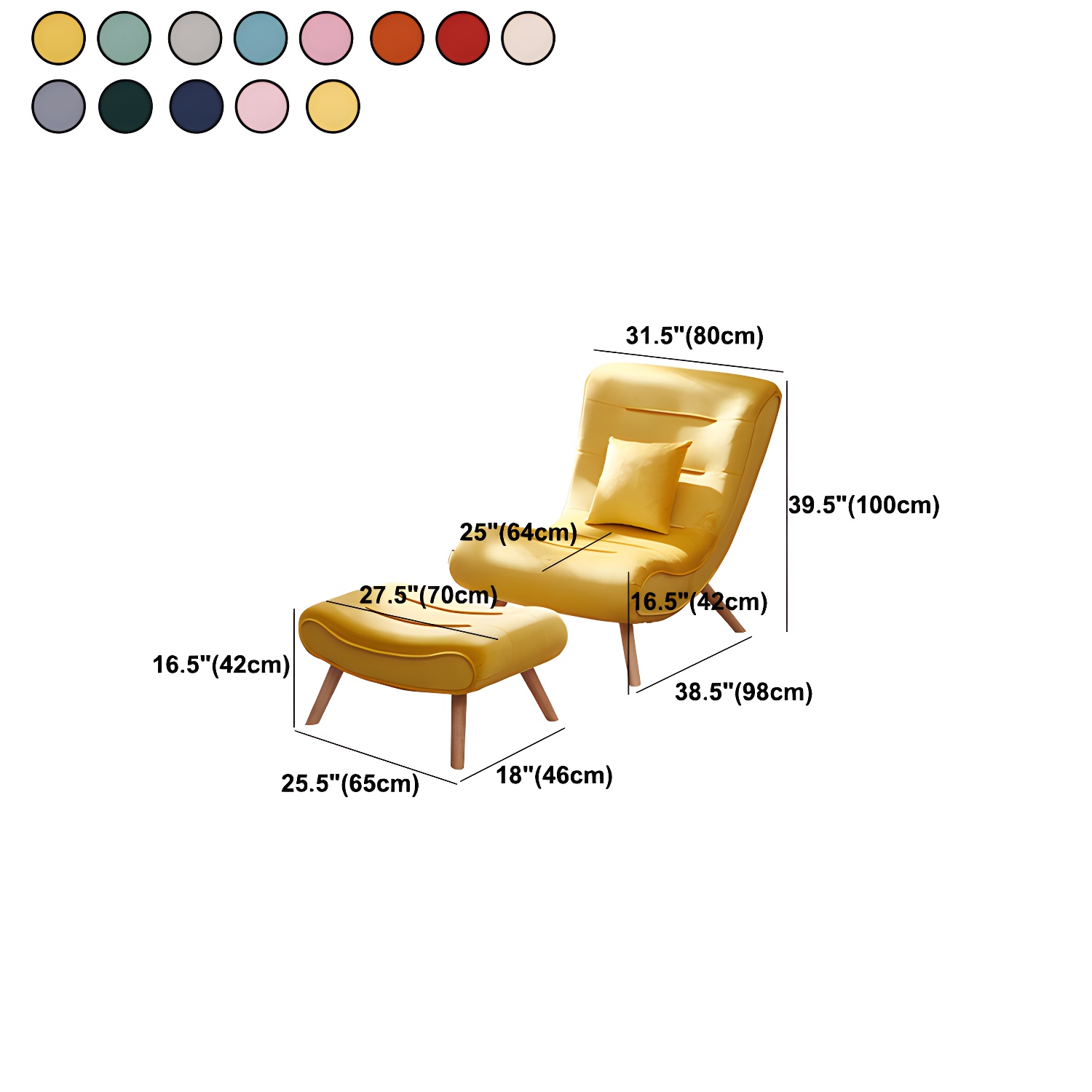 Modern Cushions Rocker Chair Solid Wood Frame Spindle Rocker Chair with Ottoman - image 20