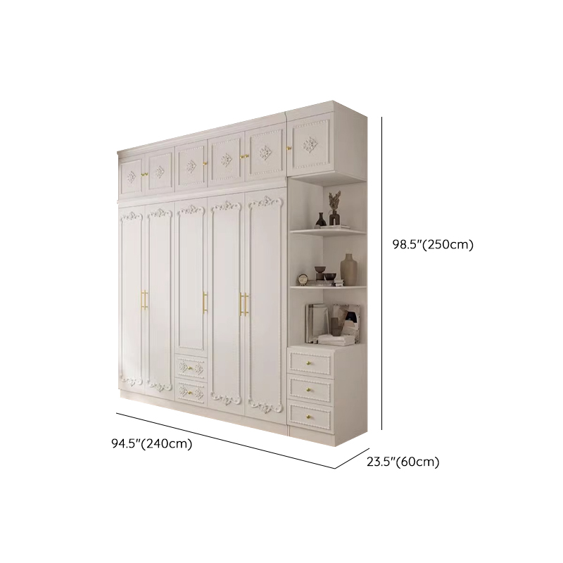 White Simple Timber Wardrobe Closet Soft Close Drawer Soft Close Door Interior Shelves - image 23