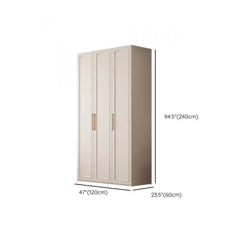 White Casual Wood Independent Armoire Cabinet with Compartments, Soft Close Door, and Interior Shelves - image 12
