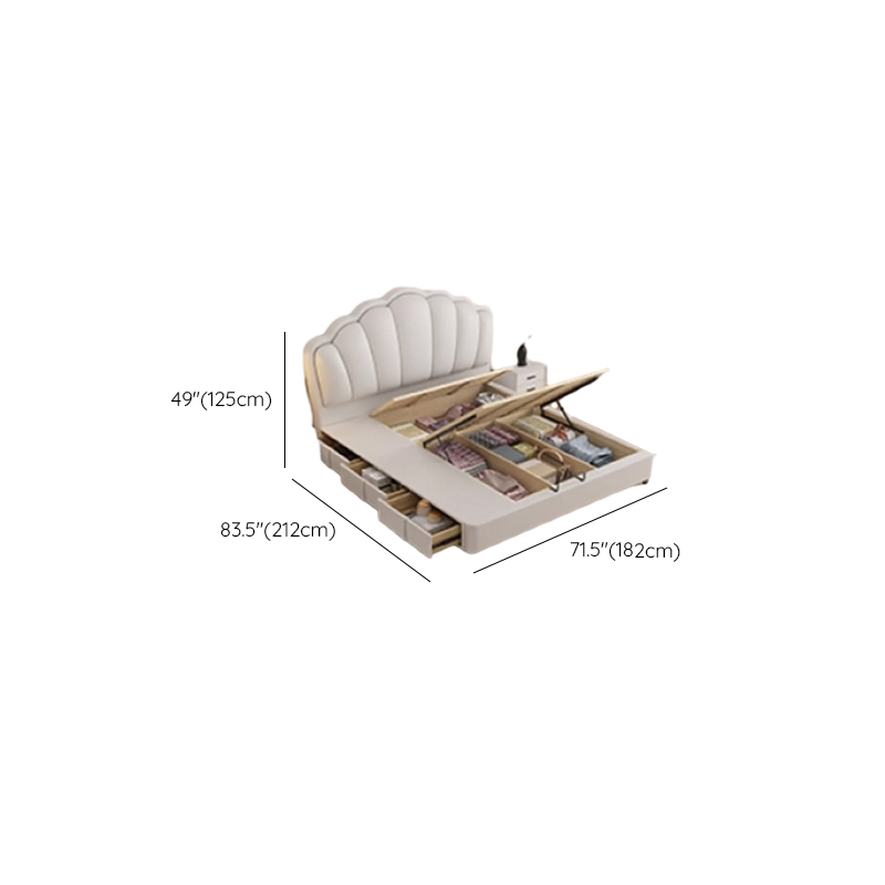 Storage Included with 3 Storage Boxes, Natural Wood Frame, Storage Drawer, Panel Headboard, and Sponge Upholstery - image 20