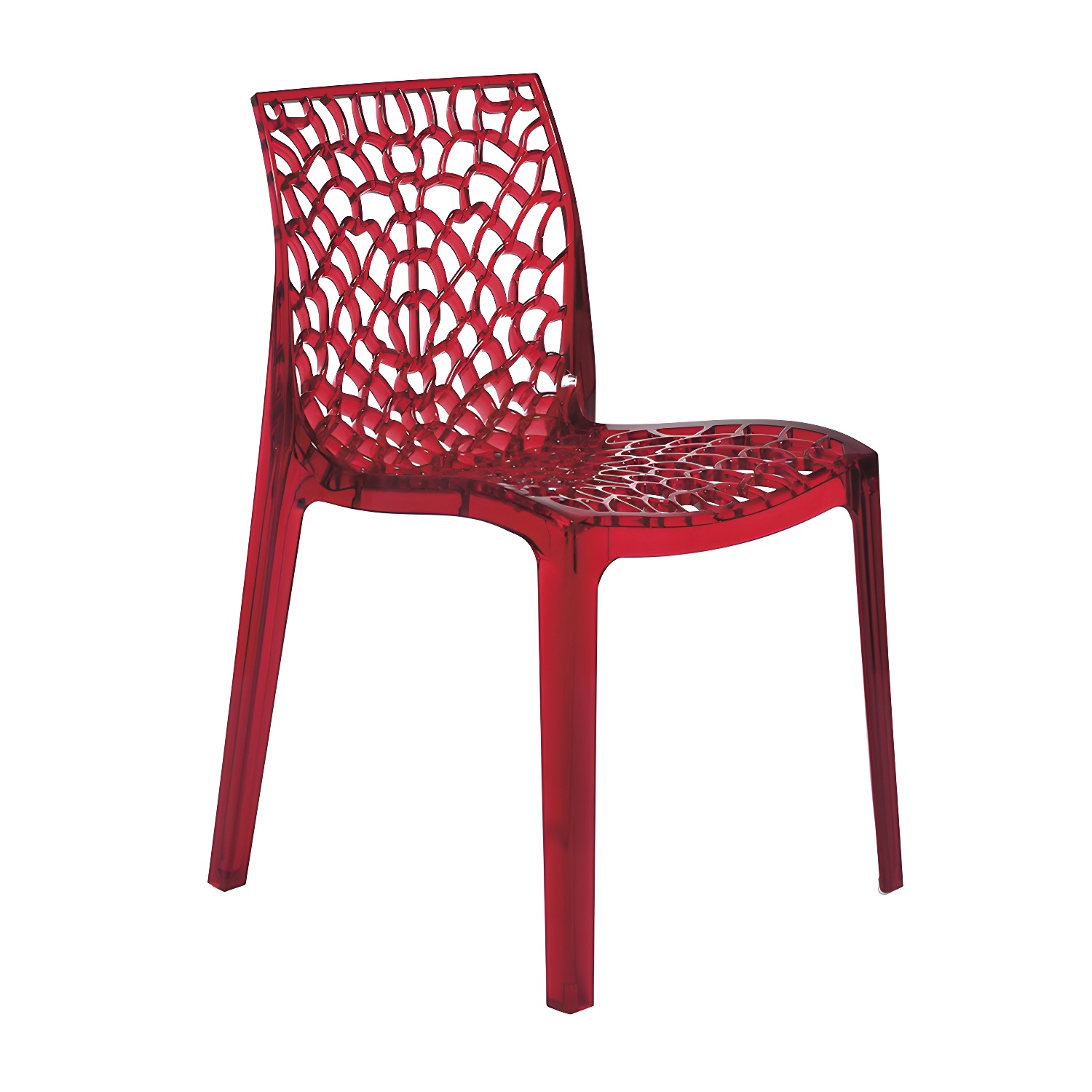 Scandinavian Style Plastic Side Chair with Armless Design Suitable for Kitchen & Dining - image 4