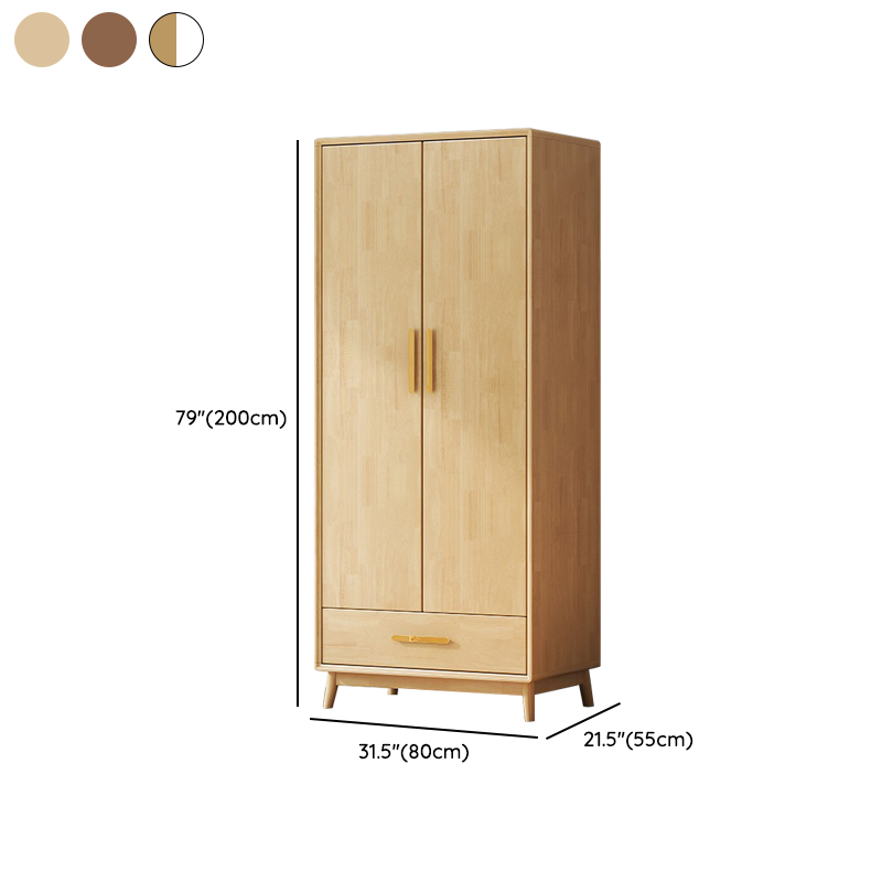 Simplistic Wooden Almirah with Interior Shelves&Clothing Rack&Soft Close Drawer&Soft Close Door - image 15