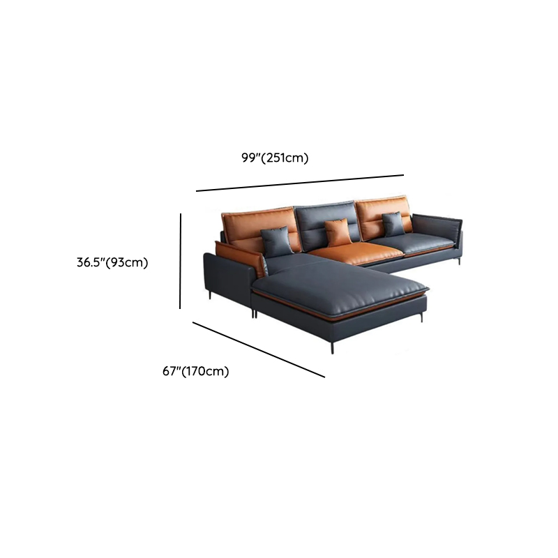 Casual Straight Stain Resistant Sofa in Dark Grey with Horizontal Orientation, Sponge Seat Fill, and Square Arm - image 13