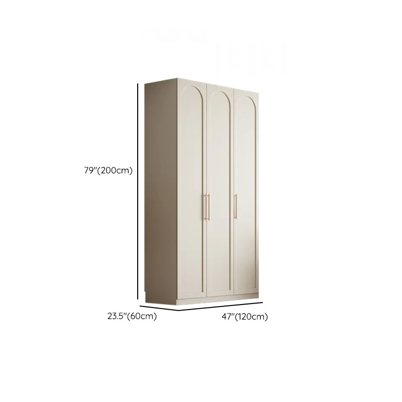 White Casual Manufactured Wood Independent Armoire Cabinet with Compartments, Soft Close Door, and Interior Shelves - image 6