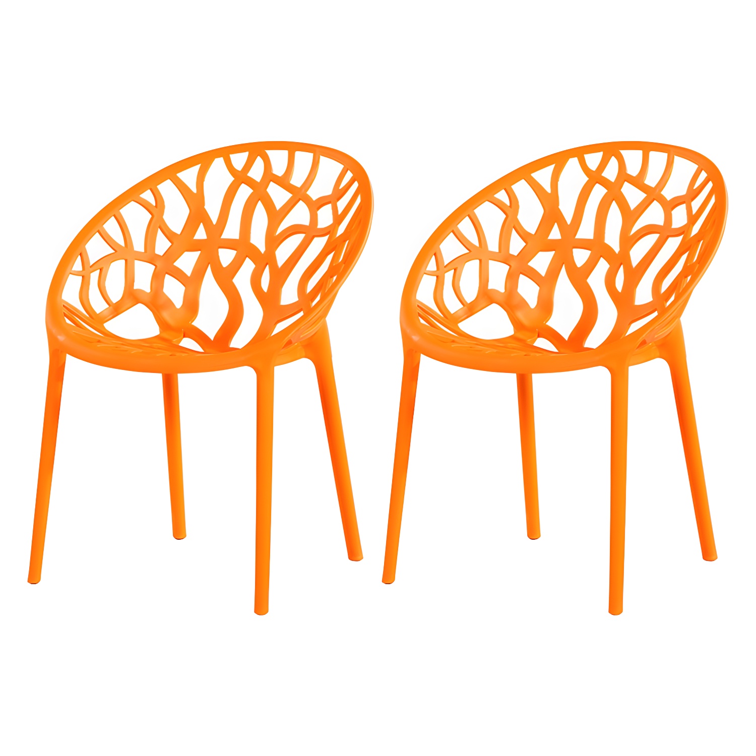 Contemporary Plastic Dining Room Chairs Armless Open Back Dining Side Chair for Restaurant - image 4