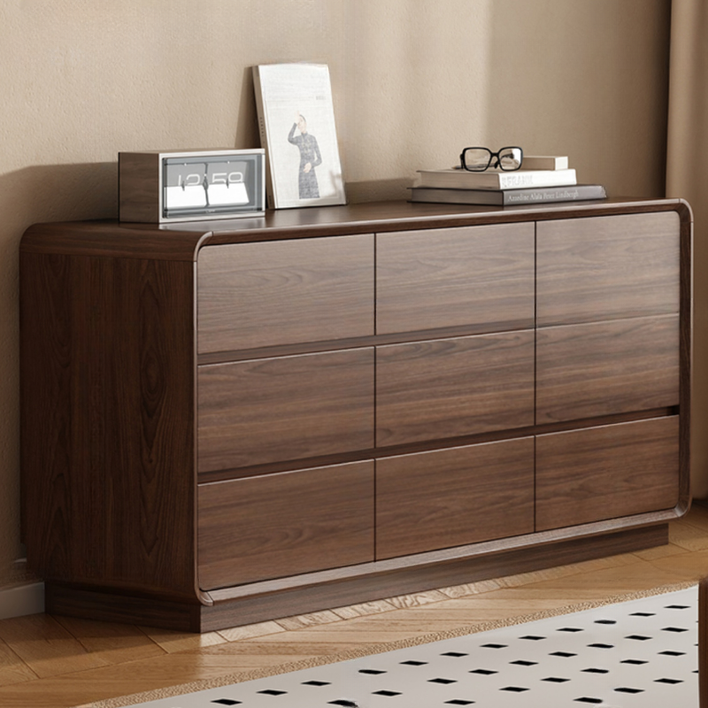 Cocoa Casual Rubberwood Console Dresser/Semainier for Sleeping Quarters with 6/9/5 Drawers in Horizontal/Vertical Orientation