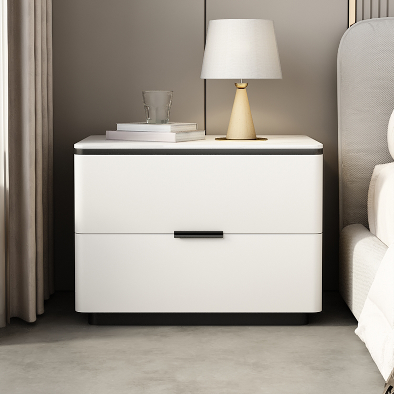 Organic Modern Nightstand With Drawer Organization Featuring 2 Drawers and Stone Countertop - image 10