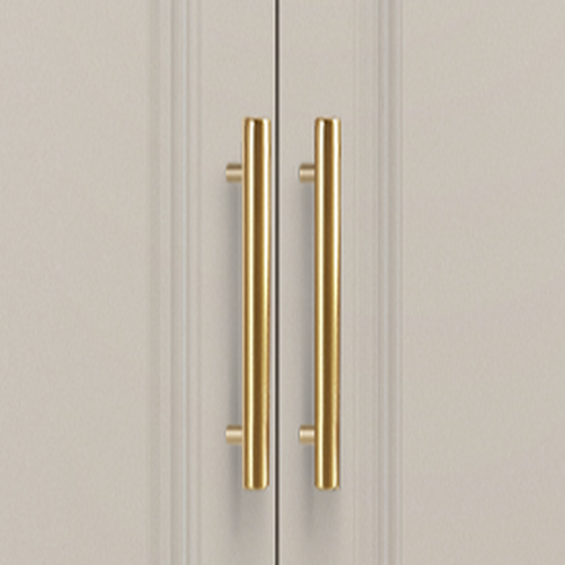 White Minimalist Lumber Wardrobe Closet with Soft Close Drawer, Soft Close Door, Interior Shelves, and Clothing Rod - image 8