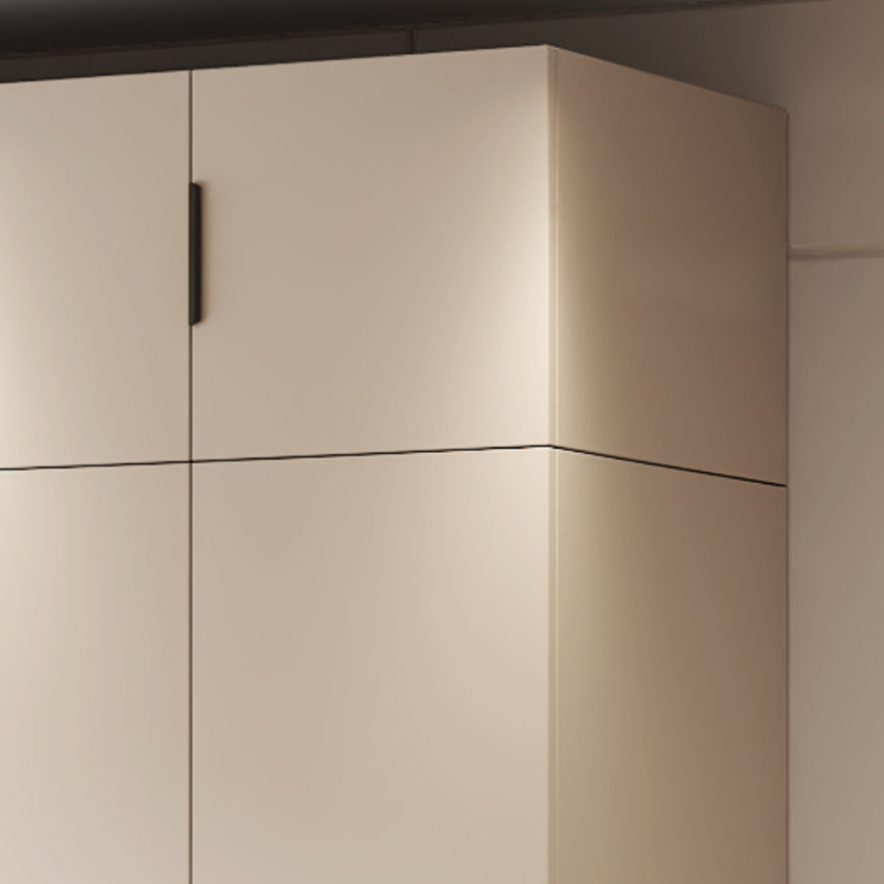 Minimalist Manufactured Wood Independent Wardrobe Closet with Soft Close Door, Interior Shelves, and Clothing Rod - image 6