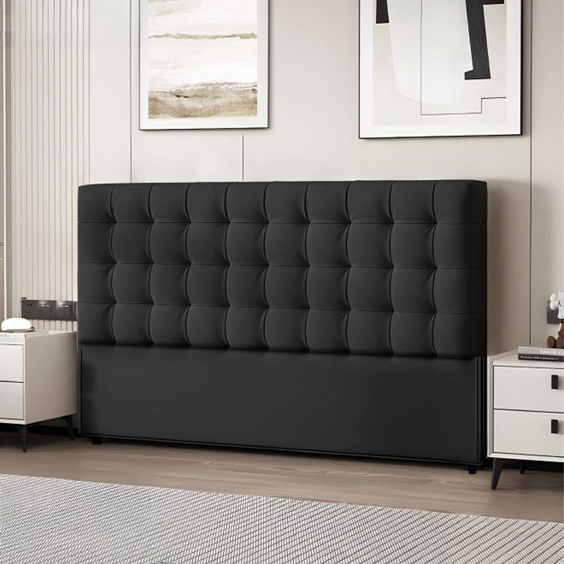 Modish No Distressing Button-tufted Panel Headboard in Rectangle Shape for King/Queen/Full Bed with Sponge Upholstery Fill and Standard Height