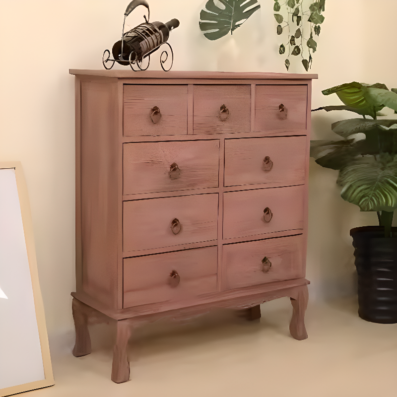 French Wood Vertical Console Dresser with 9 Drawers/7 Drawers/10 Drawers - image 8