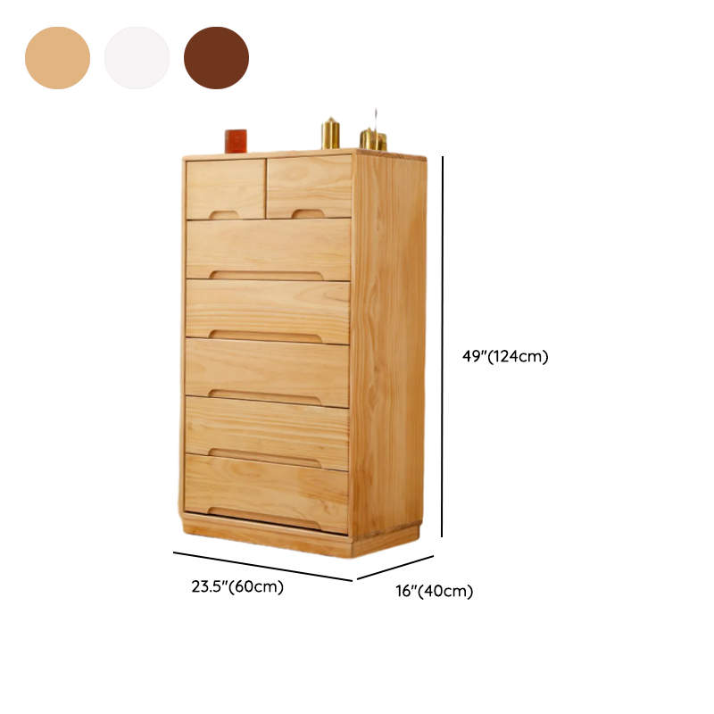 Modern Natural Wood Vertical Lingerie Chest with 6 Drawers/7 Drawers/5 Drawers - image 18
