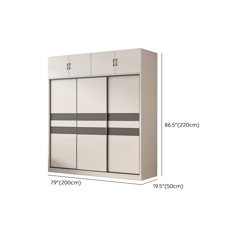 Chalk Nordic Timber Wardrobe with 3 Drawers, Self-supporting Design, Soft Close Door, and Clothing Rod - image 23