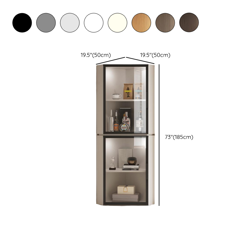 Nook Detached Accent Cabinet with Damp-proof and Scratch-immune Features, Glazed Door, Grip Bars, and Midnight Black/Chalk/Sepia Top - image 14