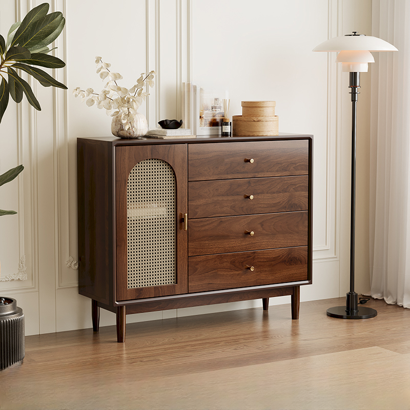 Independent Composite Wood Utility Storage Cabinet with Cabinet, Glass Door, Flexible Shelf, and Cabinet Knobs in Cocoa - image 10