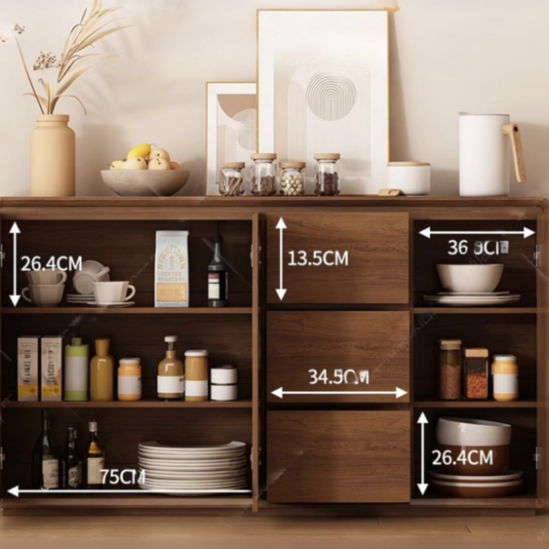 Casual Cocoa Standard/Narrow Sideboard with 3 Drawers/3 Shelves/2 Doors/3 Doors - image 4