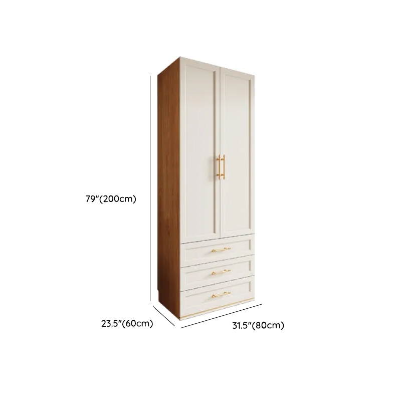 White Minimalist Laminate Independent Wardrobe Closet with Soft Close Drawer, Soft Close Door, and Interior Shelves - image 12