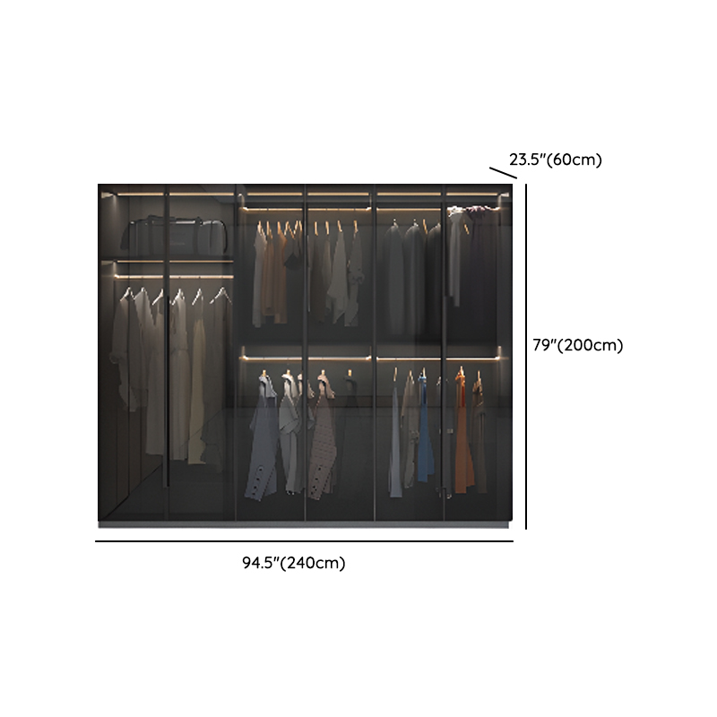 Midnight Black Unattached Lumber Armoire Cabinet with Soft Close Door, Interior Shelves, Clothing Rod and Soft Close Drawer - image 12