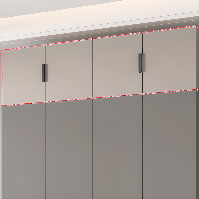 Cream Trendy Timber Standalone Wardrobe Armoire with Soft Close Door, Interior Shelves, and Articulated Mechanism - image 8