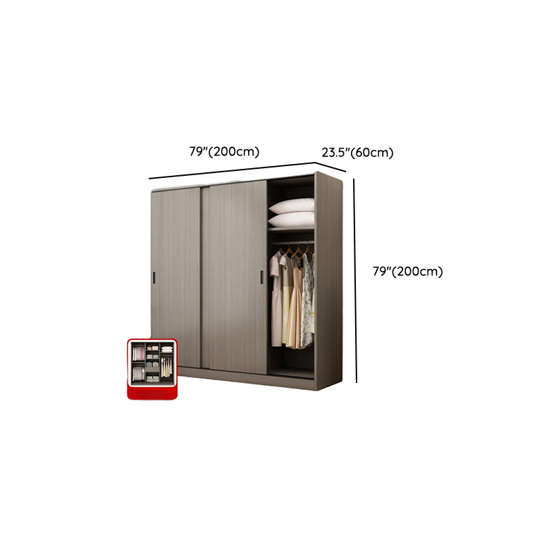 Acorn Modish Laminate Wardrobe Closet with Soft Close Drawer, Soft Close Door, Interior Shelves, and Clothing Rod - image 10