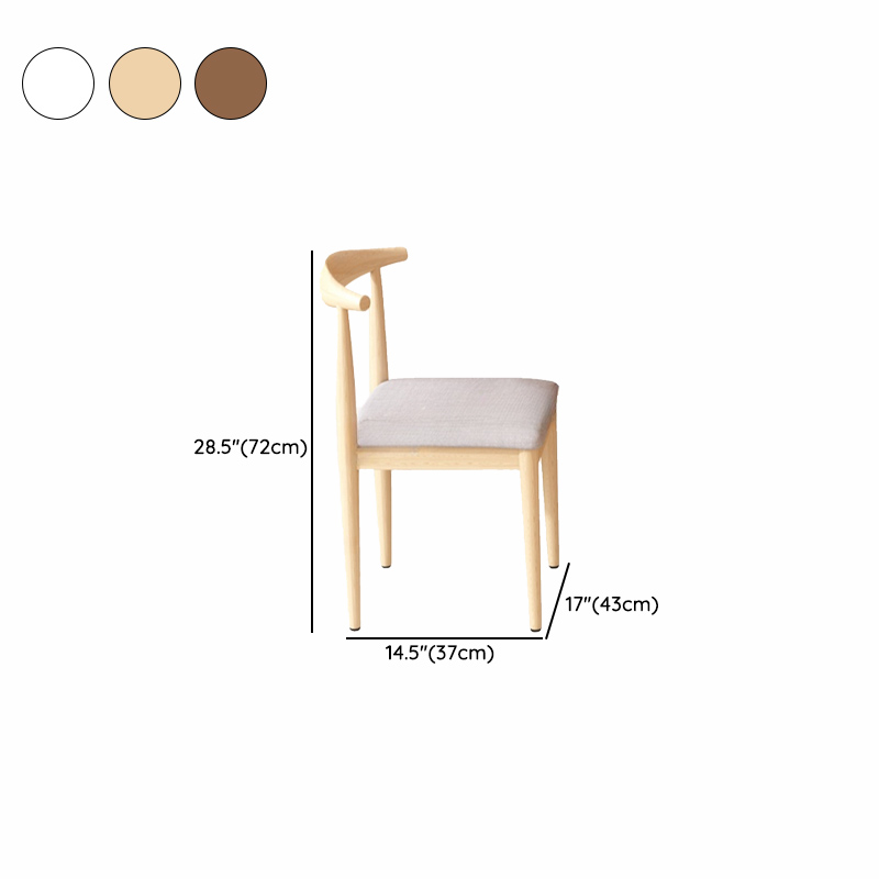 Dining Table Set with Rectangular Recycled Wood Fixed Table and Padded Chair Back in White/Auburn/Unfinished - image 11