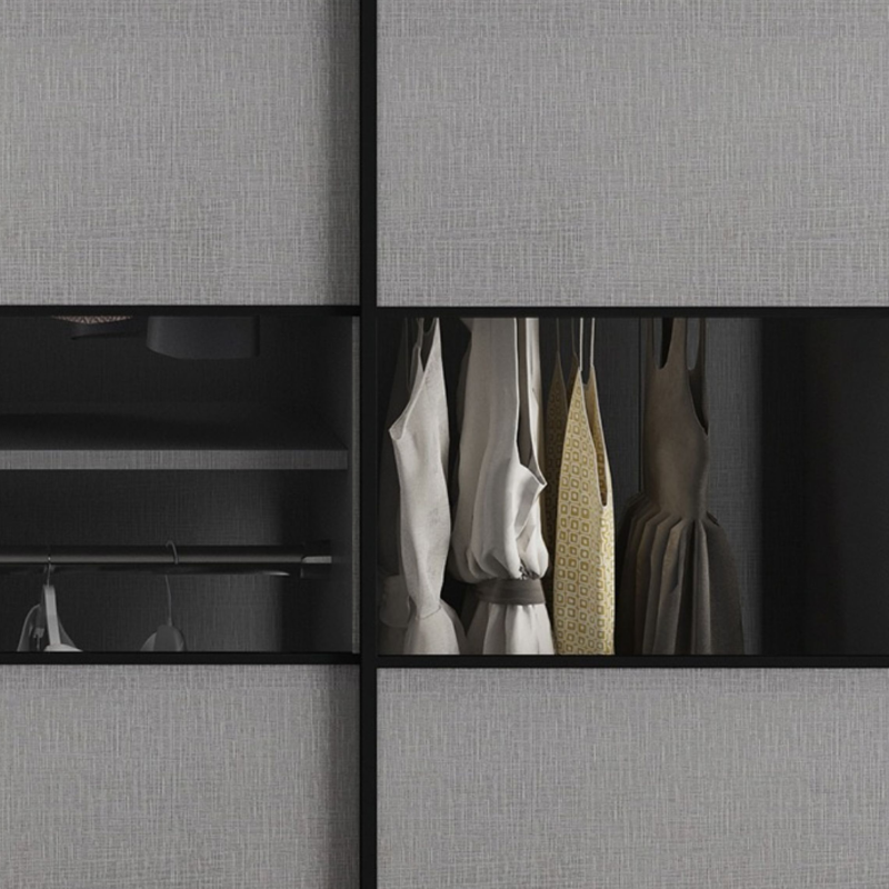 Dove Grey Modish Manufactured Wood Armoire Cabinet with Soft Close Drawer, Soft Close Door, Interior Shelves, and Clothing Rod - image 3