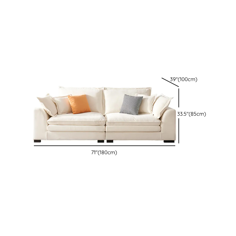 Minimalist Straight/L-Shape Horizontal/Right Sofa Couch /Sofa Chaise in Cream with Concealed Support - image 16